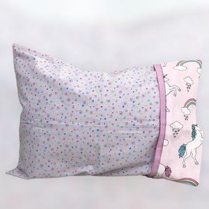 Toddler Pillow Case, Brand New Handmade Toddler Pillowcase with a Unicorn Trim